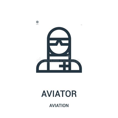 Aviator Icon Vector From Aviation Collection Thin Line Aviator Outline