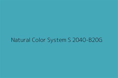 Natural Color System S 2040 B20g Color Hex Code