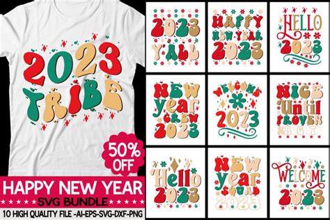 Happy New Year Svg Bundle (2316435)