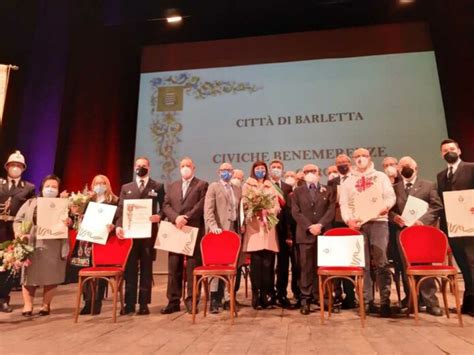 Civiche benemerenze Città di Barletta tenuta la cerimonia nel