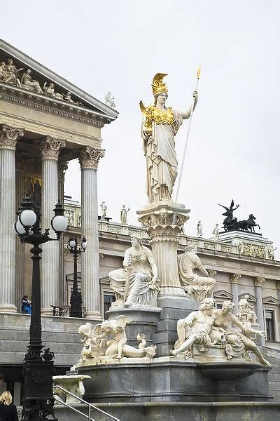 Greetings Card Of Vienna Austria A Romanesque Statue Stands On A Dry