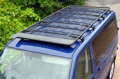 VW T5 Transporter Black Powder Coated Steel Heavy Duty Travel Roof Rack