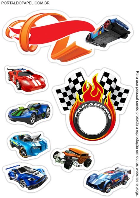 Topos De Bolo Hot Wheels Para Imprimir