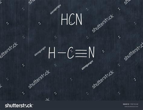 Hydrocyanic Acid Handwritten Chemical Formula On Stock Illustration ...