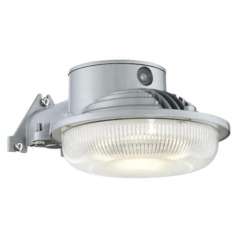 Envirolite Envirolite Gray Dusk To Dawn Integrated Led Outdoor Line Voltage Security Flood Light