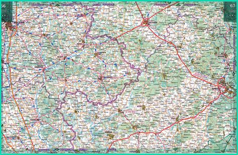 Карта Брянской области 2025 с городами на весь экран