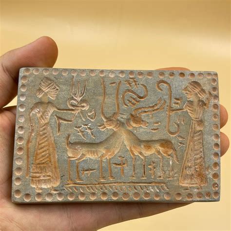 Museum Quality Sumerian Stone Tablet With King and Animals Intaglio - Etsy