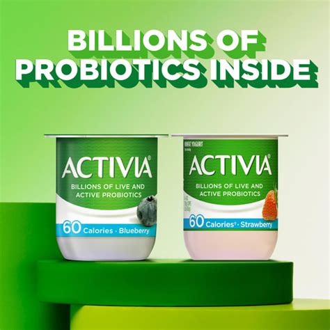 Activia Strawberry Blueberry Probiotic Yogurt Nonfat Yogurt Cups