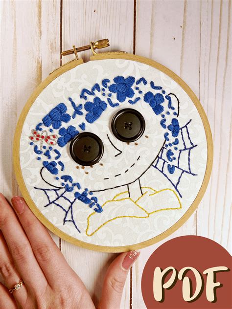 Coraline Inspired Embroidery Pattern Etsy