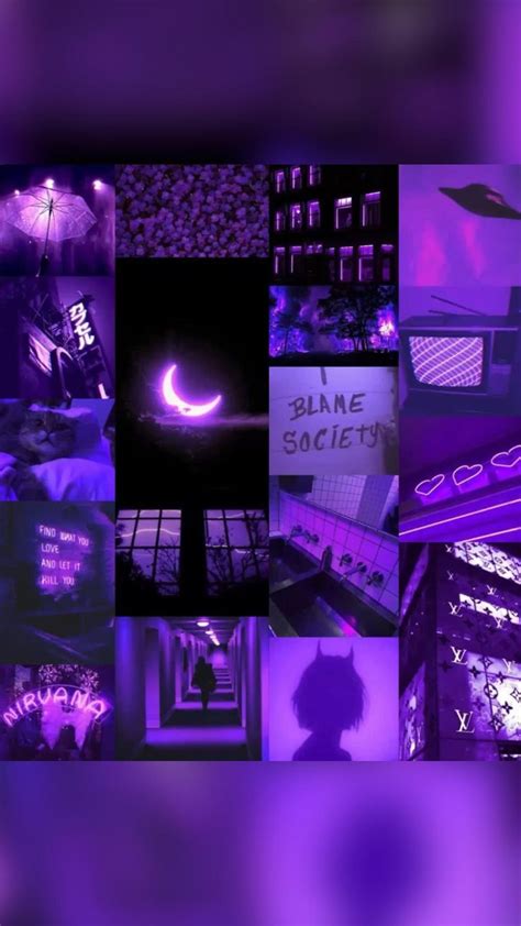 purple aesthetic collage | Dark purple aesthetic, Purple aesthetic ...