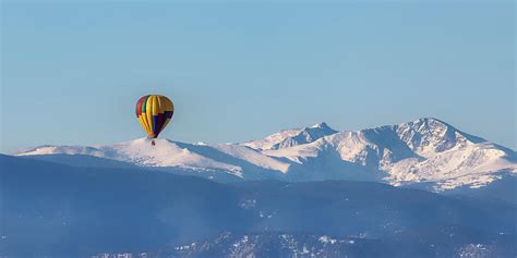 Hot Air Balloon And Mount Meeker And Longs Peak Photograph By Tony Hake