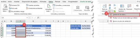 Validación de Datos Formato Fecha Hora en Excel y Google Sheets