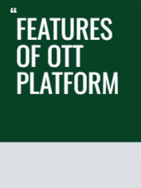 Features Of Ott Platform Headless Ecommerce Video On Demand Platform