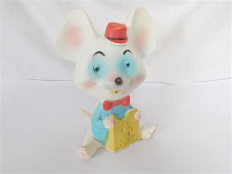 Vintage Squeak Toy Mouse With Cheese Alan Jay Clarolyte - Etsy