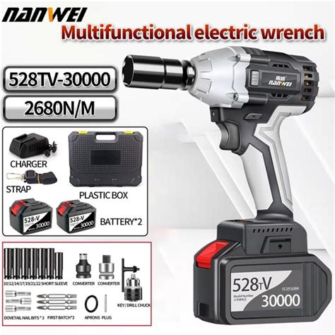 Old Model NANWEI Impact Wrench Cordless Electric Ratchet Driver 528TV ...