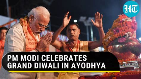 PM in Ayodhya on Diwali eve; Prays at Ram Temple | 15L+ diyas lit for ...