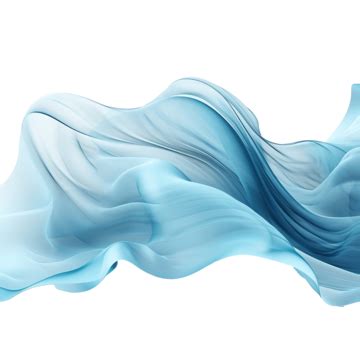 Blue Flying Fabric 3d Wave Cloth Ai Generative 3d Cloth Curve PNG