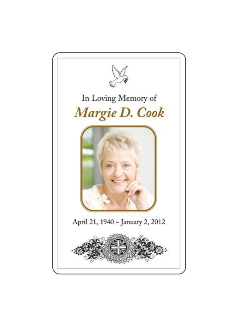 13 best images about Memorial Card Layouts on Pinterest | Photographs, Floral border and Texts