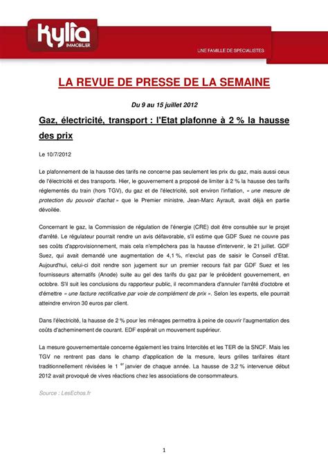 Calaméo Revue de presse de la semaine du 9 au 15 Juillet 2012