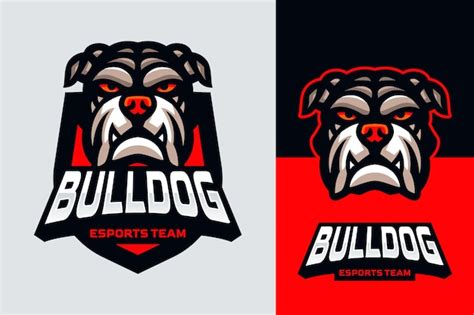 Free Vector | Hand drawn bulldog logo