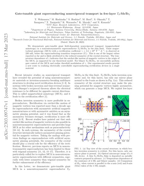 Pdf Gate Tunable Giant Superconducting Nonreciprocal Transport In Few