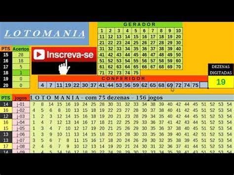 Como acerta na LOTOMANIA planilha Grátis 75 dezenas você pode