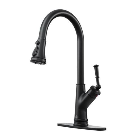 Casainc Single Handle Pull Down Sprayer Kitchen Faucet Three Function Pull Out Sprayhead With