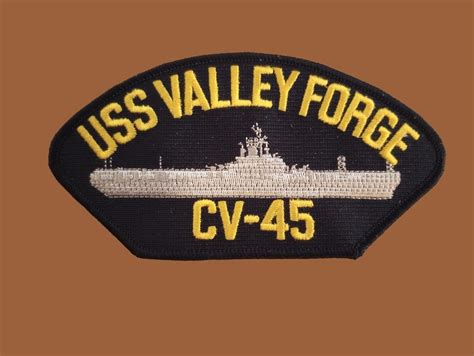 Us Navy Ship Hat Patch Uss Valley Forge Cv 45 Carrier Usa Made Heat T