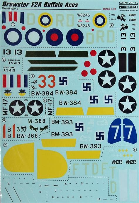 MODELIMEX Online Shop | 1/72 Brewster F2A Buffalo Aces (wet decals) | your favourite model shop