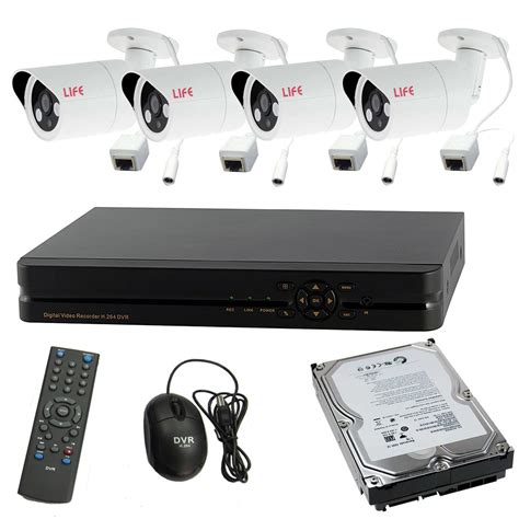 Kit Nvr Dvr Videosorveglianza Canali Telecamera Ip Hd P Life Hdd