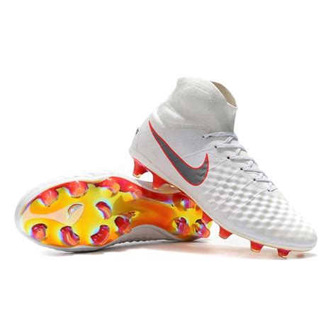 Nike Magista Obra 2 FG ACC Scarpa Da Calcio Bianco Rosso