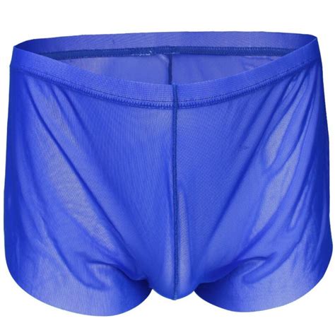 Mens See Through Mesh Boxer Shorts Sports Underwear Swimsuit Trunk Swim Knickers Ebay