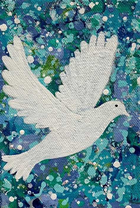 Dove of Peace Art Painting Hope Dove Art Christmas Art Gift - Etsy