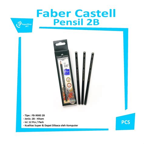 Jual FABER CASTELL Pensil Tulis Komputer Ujian Varian 2B FB 9000 2B