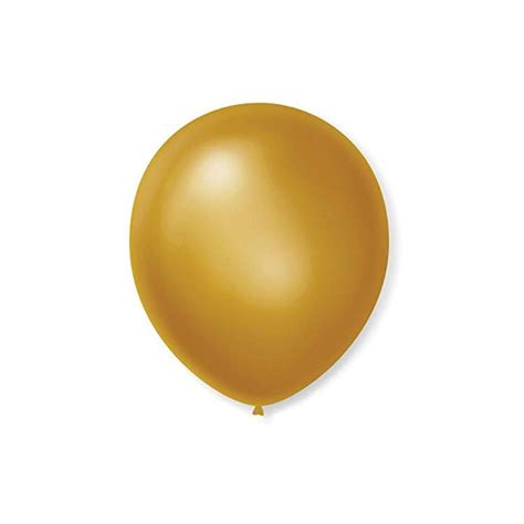 Balão Cintilante N7 Dourado 18 Cm 50 Unidades São Roque