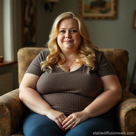Image Of A Very Fat Blonde Woman Stable Diffusion Online