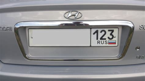 Подномерные рамки — Hyundai Sonata IV (EF), 2 л, 2010 года | стайлинг ...