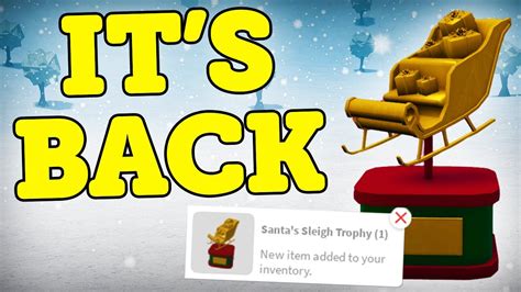 THE SANTA S SLEIGH TROPHY EVENT IS BACK How To Get The Trophy YouTube