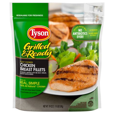 Save On Tyson Grilled Ready Chicken Breast Fillets Fully Cooked