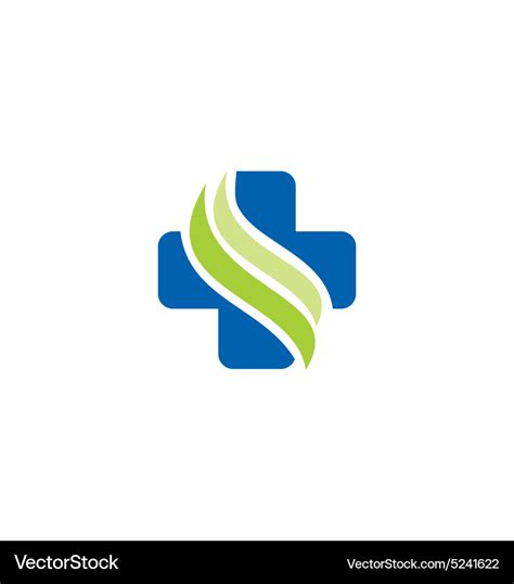 Medic cross sign hospital logo Royalty Free Vector Image