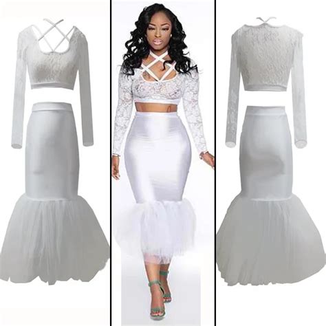 4156 New Sex Dress Tight Mesh Lace Hem Dress Two Piece Women S Sexy Package Hip Nightclub Free