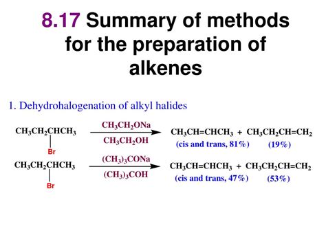 Ppt Chapter 8 Alkenes And Alkynes I Properties And Synthesis