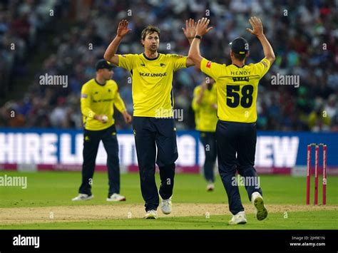 Hampshire Hawks James Fuller Centre Celebrates Taking Lancashire