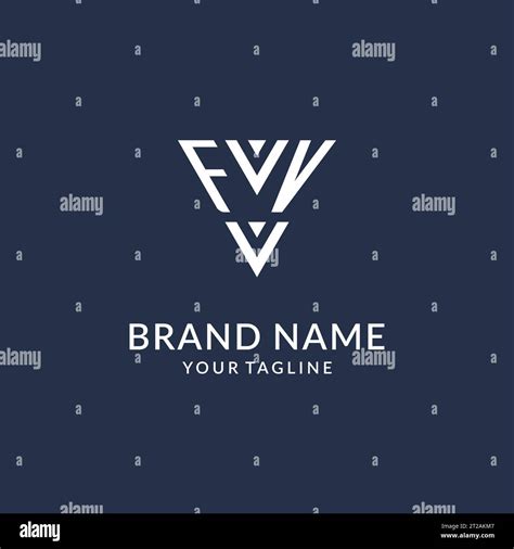 FV Triangle Monogram Logo Design Ideas Creative Initial Letter Logo