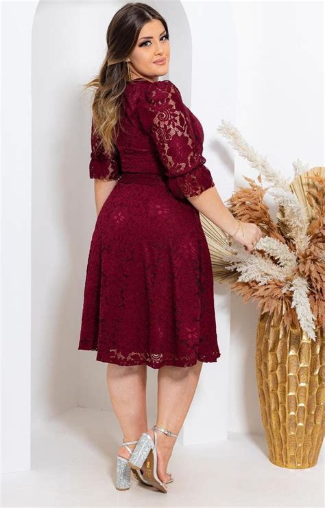 Vestido Midi Godê de Tule Poá Moda Evangélica Elo7