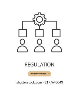 Regulation Icons Symbol Vector Elements Infographic Stock Vector