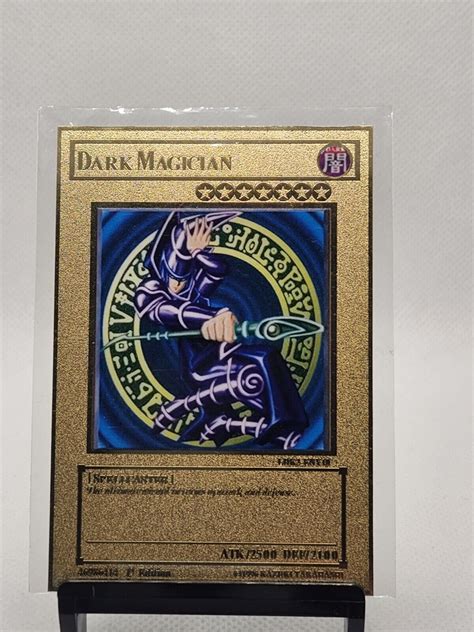 Mavin Dark Magician Gold Metal Yu Gi Oh Card