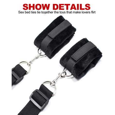 Bdsm Bondage Gear Kit Set Bed Handcuffs Ankle Cuff Restraints Sex Toys For Women Men Couples