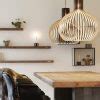 Wooden Chandelier Dining Poom Birdcage Pendant Light