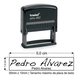 Carimbo Autom Tico Trodat Printy Preto X Mm Carimbos Bh